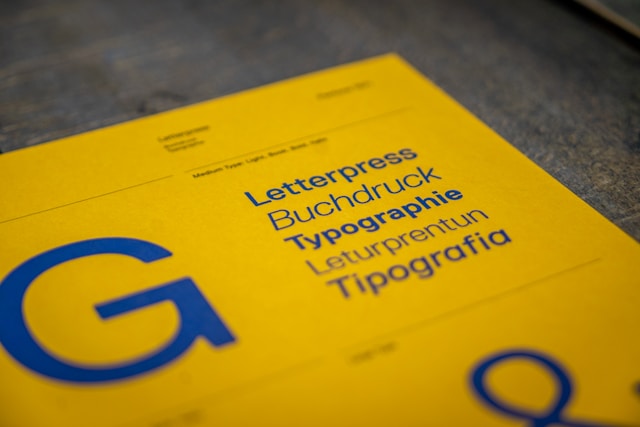 Typography planning documents