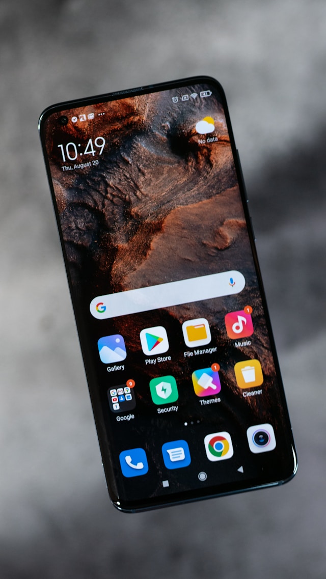 Branded mobile app on a phone